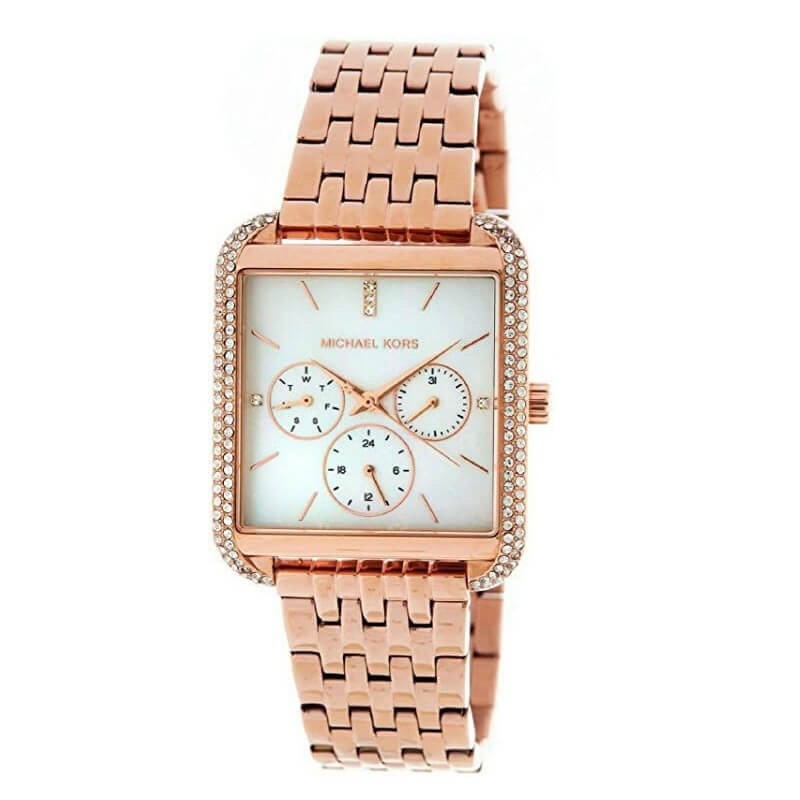 Đồng Hồ Michael Kors Drew |Multifunction |Nữ Giới |Mặt Vuông |Dây Rose Gold |Máy Pin (Quartz) |Size 39mm |donghogiatot.vn