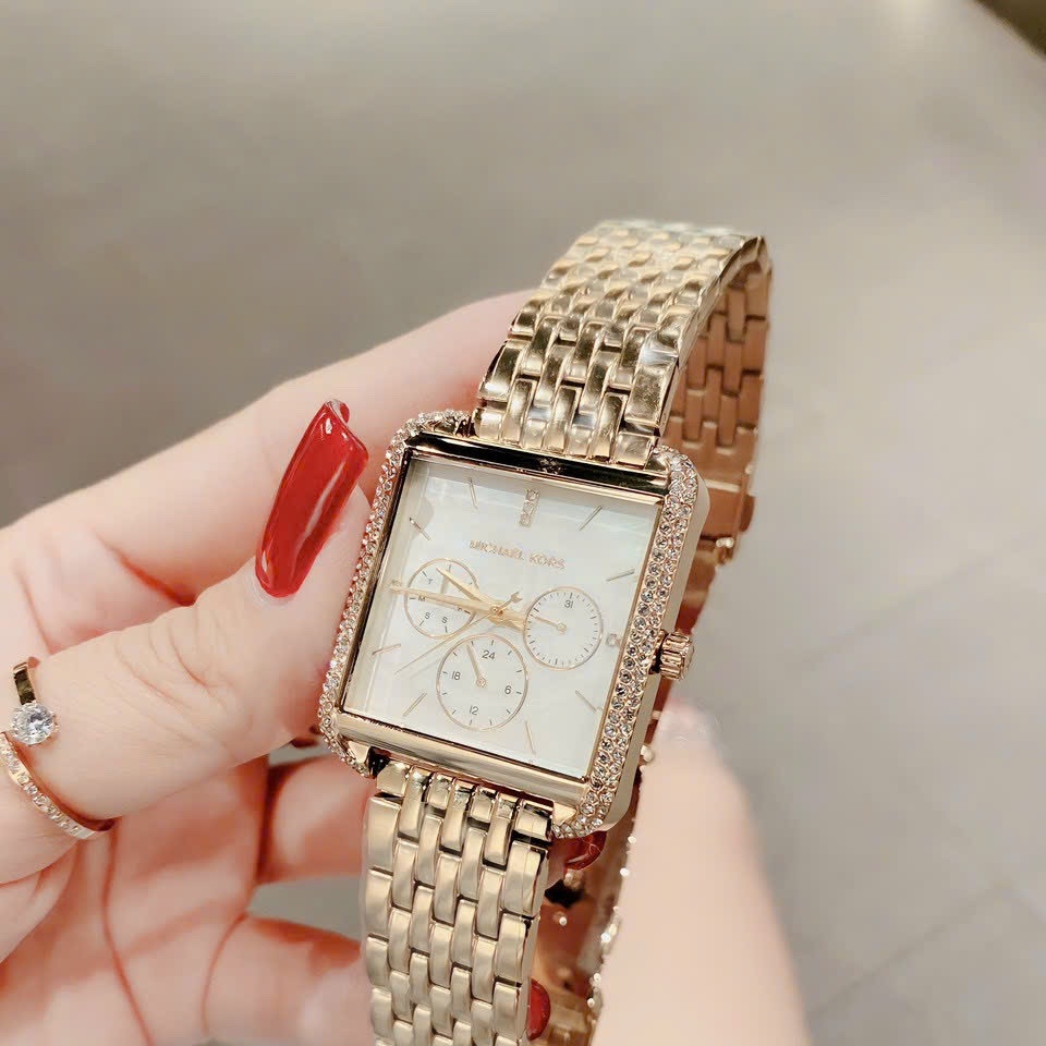 Đồng Hồ Michael Kors Drew |Multifunction |Nữ Giới |Mặt Vuông |Dây Vàng Gold |Máy Pin (Quartz) |Size 39mm |donghogiatot.vn