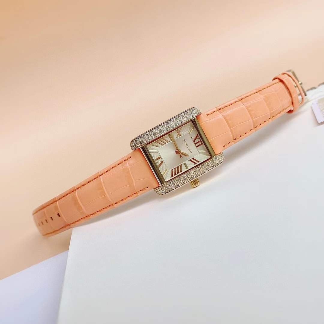 Đồng Hồ Michael Kors Emery |Nữ Giới |Mặt Chữ Nhật |Dây Da Cam |Máy Pin (Quartz) |Size 33mm |donghogiatot.vn