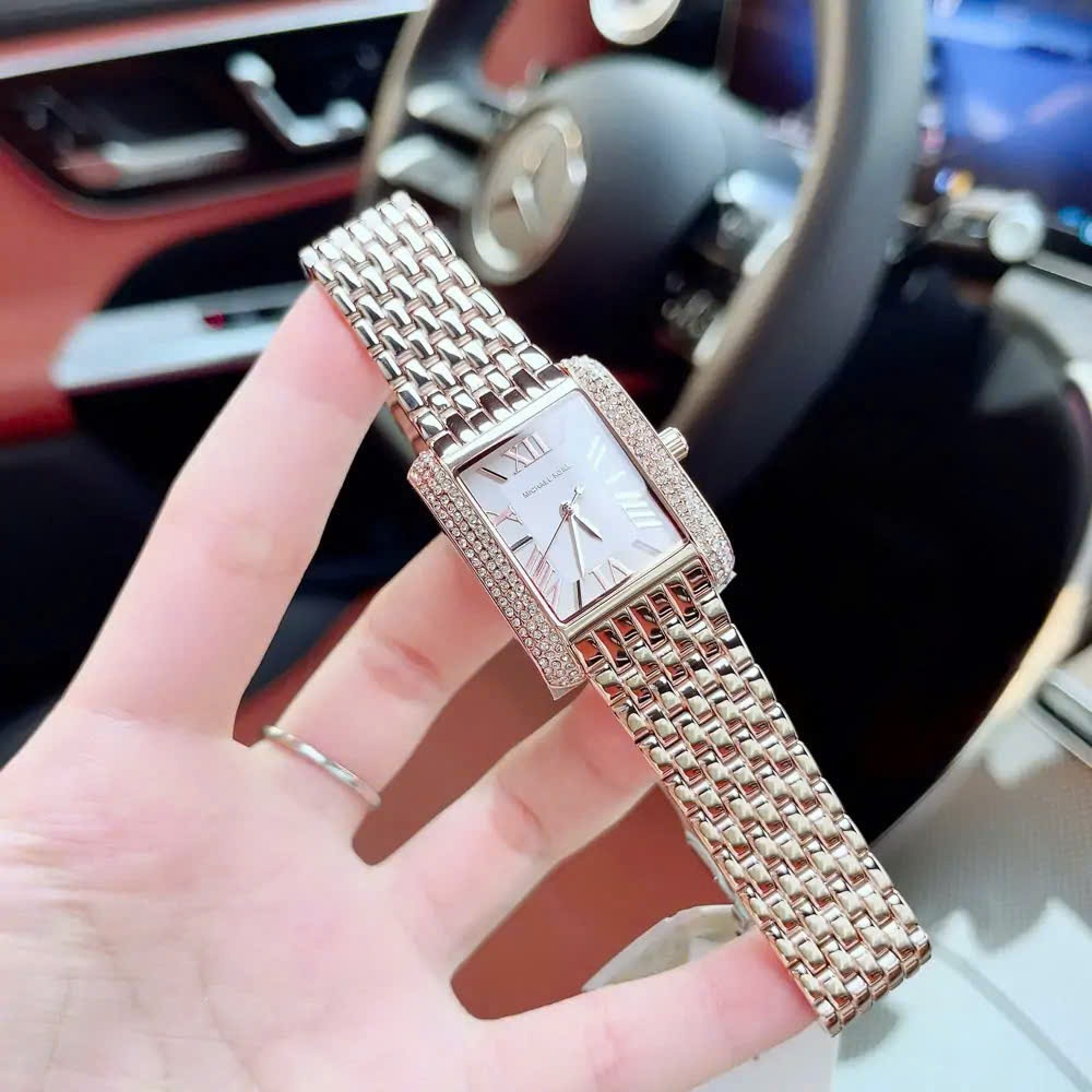 Đồng Hồ Micheal Kors Emery |Nữ Giới |Mặt Đính Đá |Dây Kim Loại Rose Gold |Máy Pin (Quartz) |Size 33x37mm |donghogiatot.vn