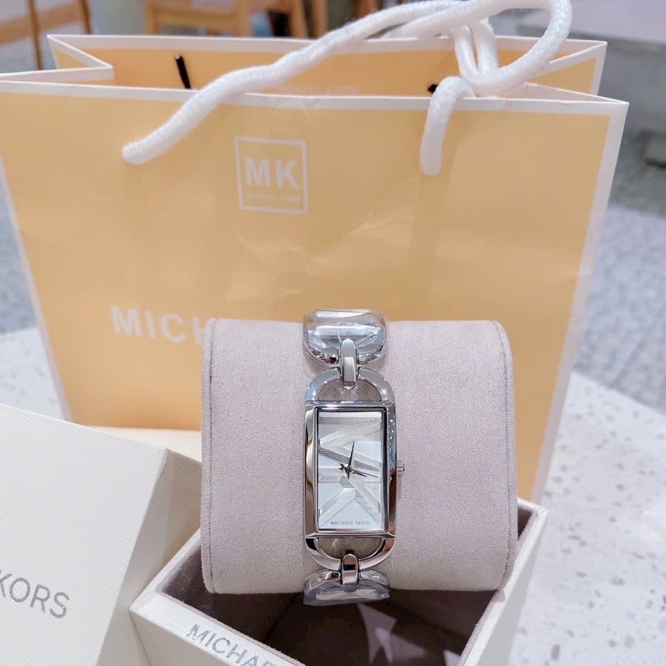 Đồng Hồ Michael Kors Empire |Nữ Giới |Mặt Chữ Nhật |Silver |Lắc Tay |Máy Pin (Quartz) |Size 30mm |donghogiatot.vn