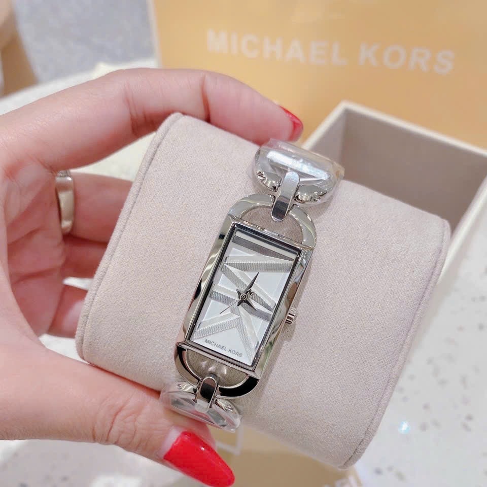 Đồng Hồ Michael Kors Empire |Nữ Giới |Mặt Chữ Nhật |Silver |Lắc Tay |Máy Pin (Quartz) |Size 30mm |donghogiatot.vn