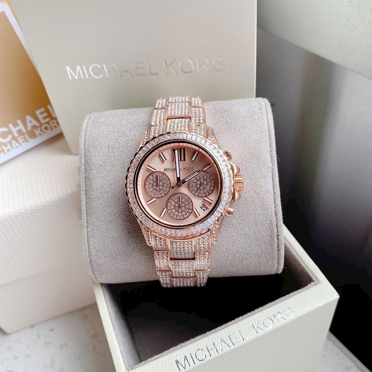 Đồng Hồ Michael Kors Everest Chronograph |Nữ Giới |Rose Gold |Dây Kim Loại |Máy Pin (Quartz) |Size 36mm |donghogiatot.vn