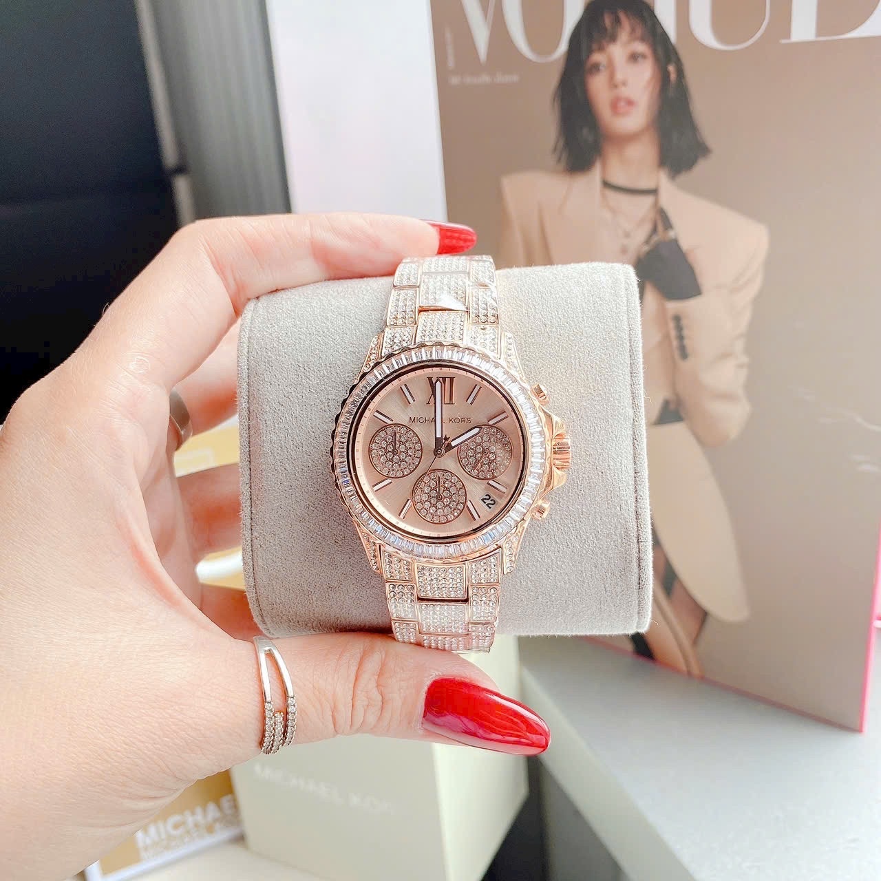 Đồng Hồ Michael Kors Everest Chronograph |Nữ Giới |Rose Gold |Dây Kim Loại |Máy Pin (Quartz) |Size 36mm |donghogiatot.vn