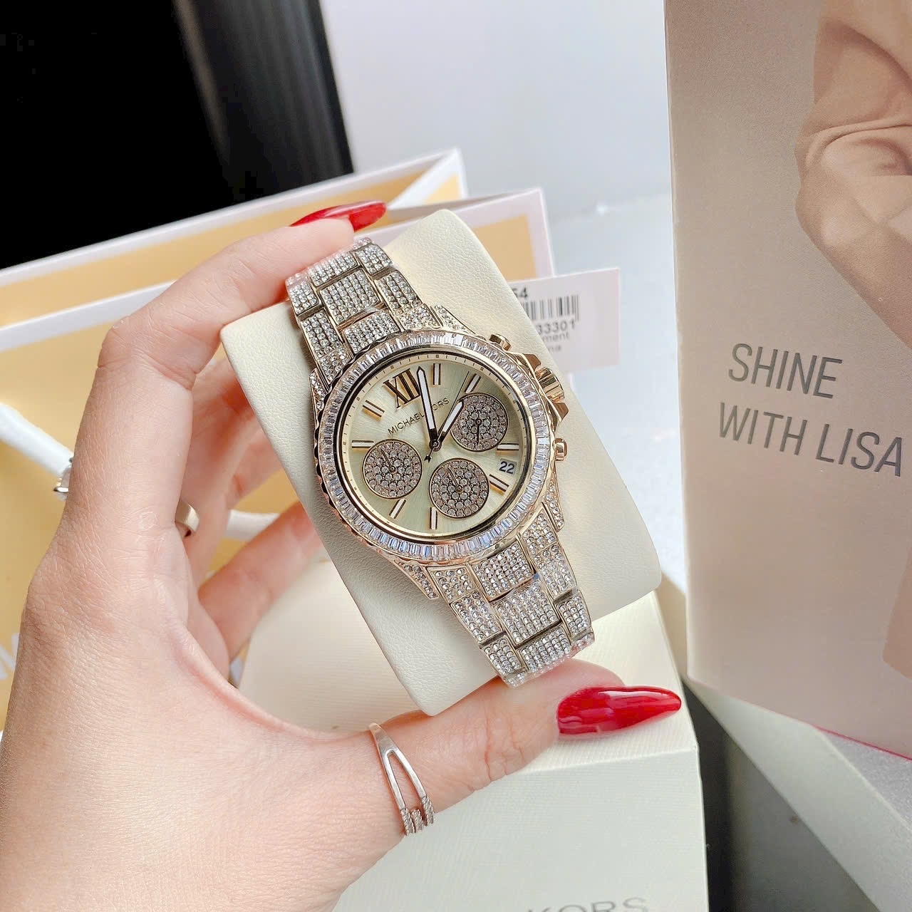 Đồng Hồ Michael Kors Everest Chronograph |Nữ Giới |Vàng Gold |Dây Kim Loại |Máy Pin (Quartz) |Size 36mm |donghogiatot.vn