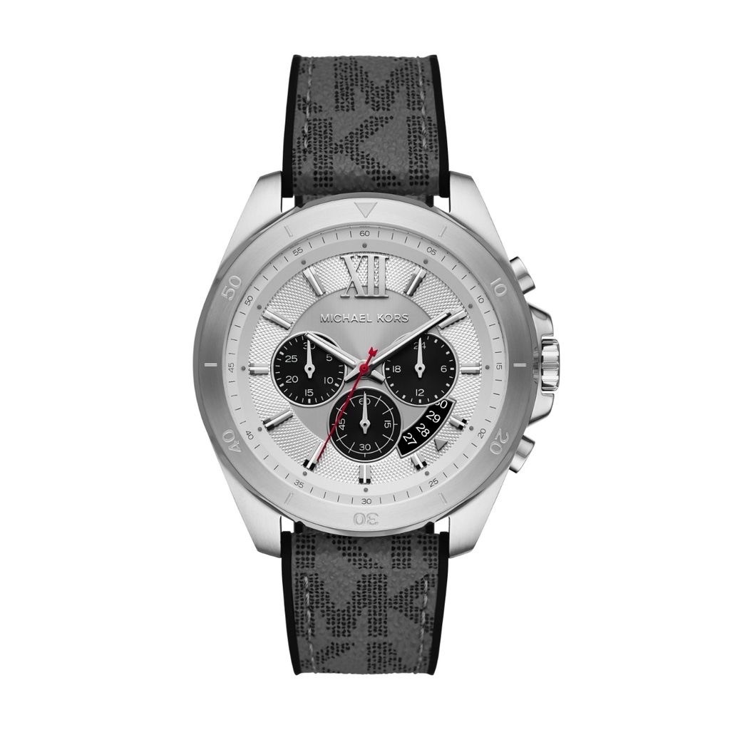 Đồng Hồ Michael Kors Brecken Chronograph |Nam Giới |Mặt Trắng |Dây Da Đen |Máy Pin (Quartz) |Size 45mm |donghogiatot.vn