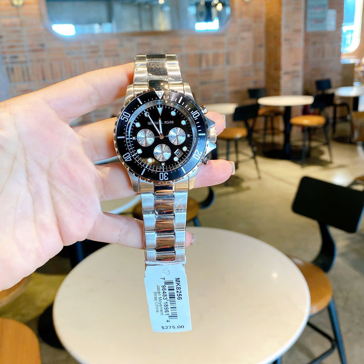 Đồng Hồ Micheal Kors Everest Chronograph |Nam Giới |Mặt Đen |Dây Kim Loại Silver |Máy Pin (Quartz) |Size 43mm |donghogiatot.vn