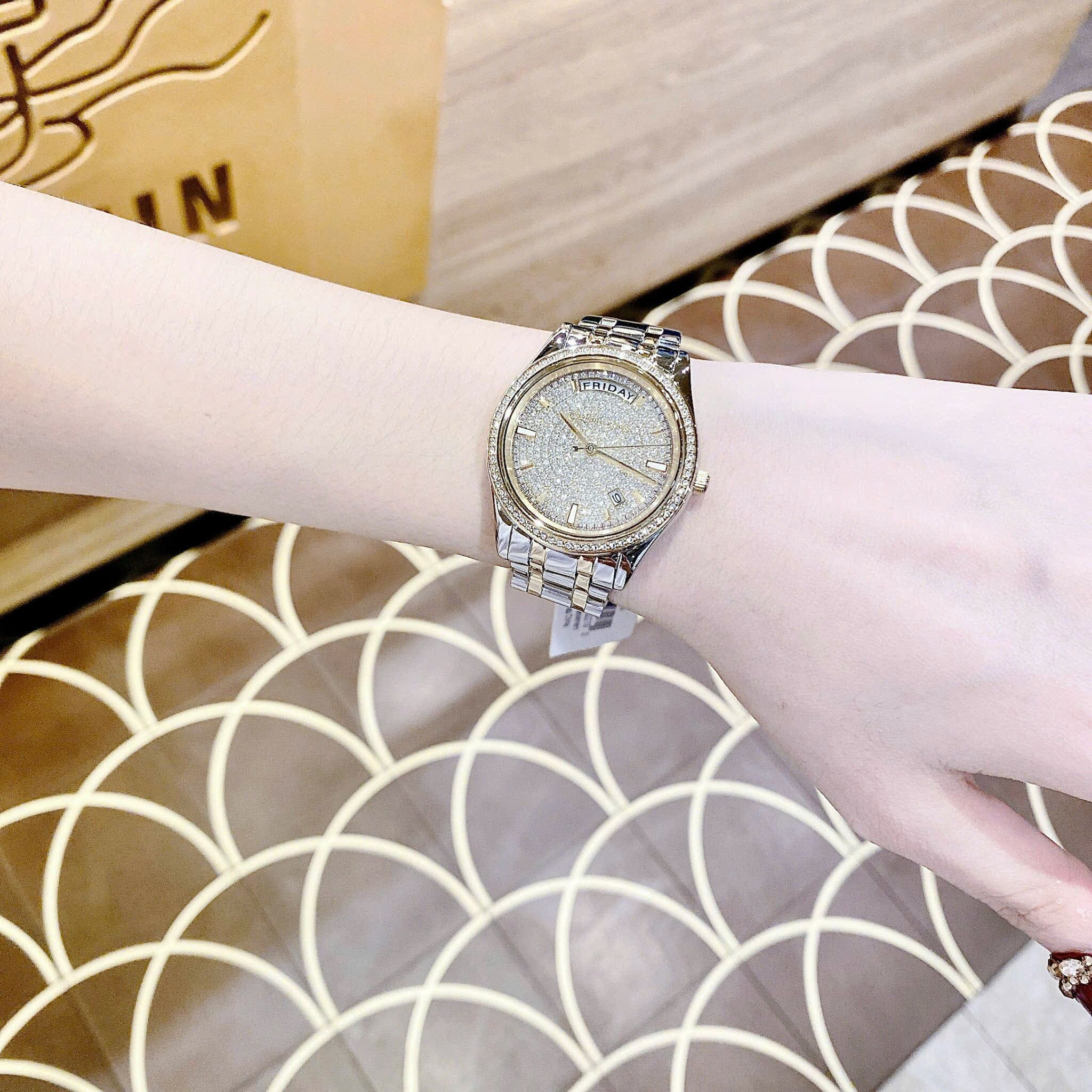 Đồng Hồ Michael Kors Kiley |Nữ Giới |Mặt Full Đá |Dây Kim Loại Demi Vàng |Máy Pin (Quartz) |Size 34mm |donghogiatot.vn
