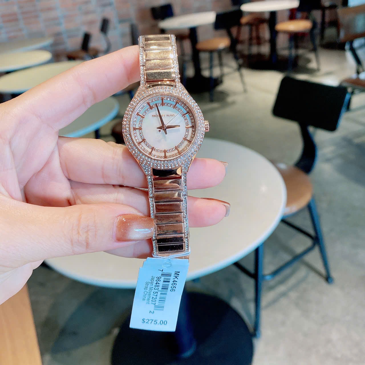 Đồng Hồ Micheal Kors Sylvia |Nữ Giới |Mặt Đính Đá |Dây Kim Loại Rose Gold |Máy Pin (Quartz) |Size 33mm |donghogiatot.vn