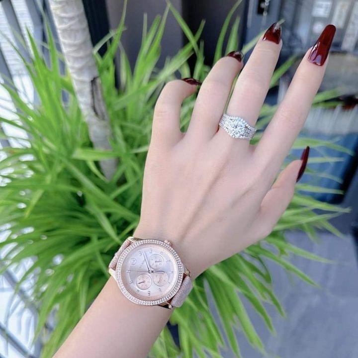 Đồng Hồ Michael Kors Tibby |Nữ Giới |Rose Gold |Dây Da Hồng |Máy Pin (Quartz) |Size 38mm |donghogiatot.vn