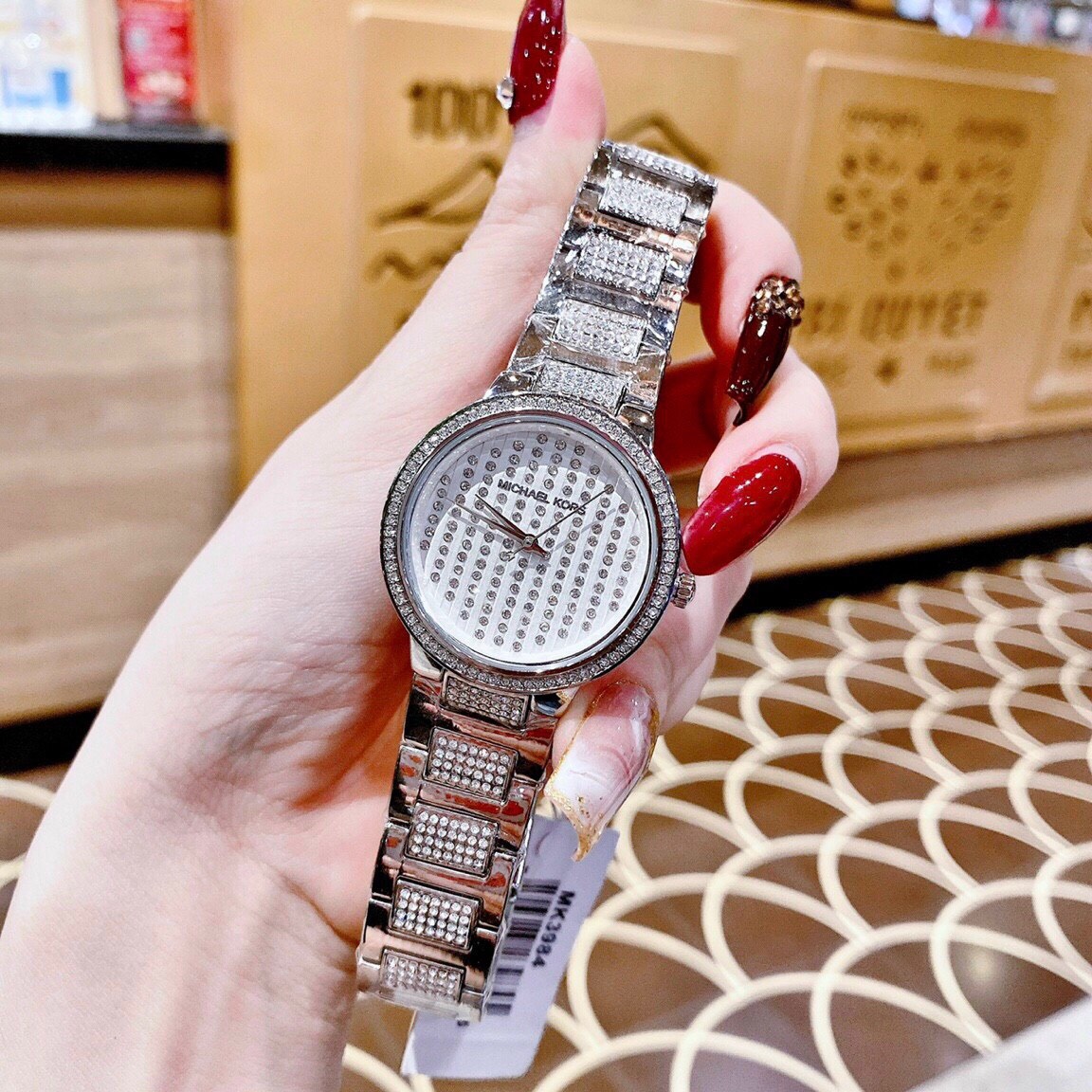Đồng Hồ Michael Kors Gabbi |Nữ Giới |Full Đá |Dây Kim Loại Siver |Máy Pin (Quartz) |Size 33mm |donghogiatot.vn