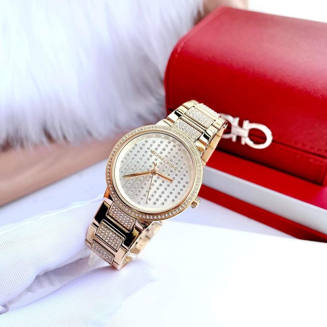 Đồng Hồ Michael Kors Gabbi |Nữ Giới |Full Đá |Dây Kim Loại Vàng Gold |Máy Pin (Quartz) |Size 33mm |donghogiatot.vn