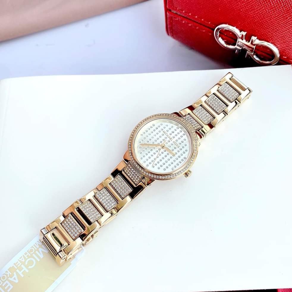 Đồng Hồ Michael Kors Gabbi |Nữ Giới |Full Đá |Dây Kim Loại Vàng Gold |Máy Pin (Quartz) |Size 33mm |donghogiatot.vn