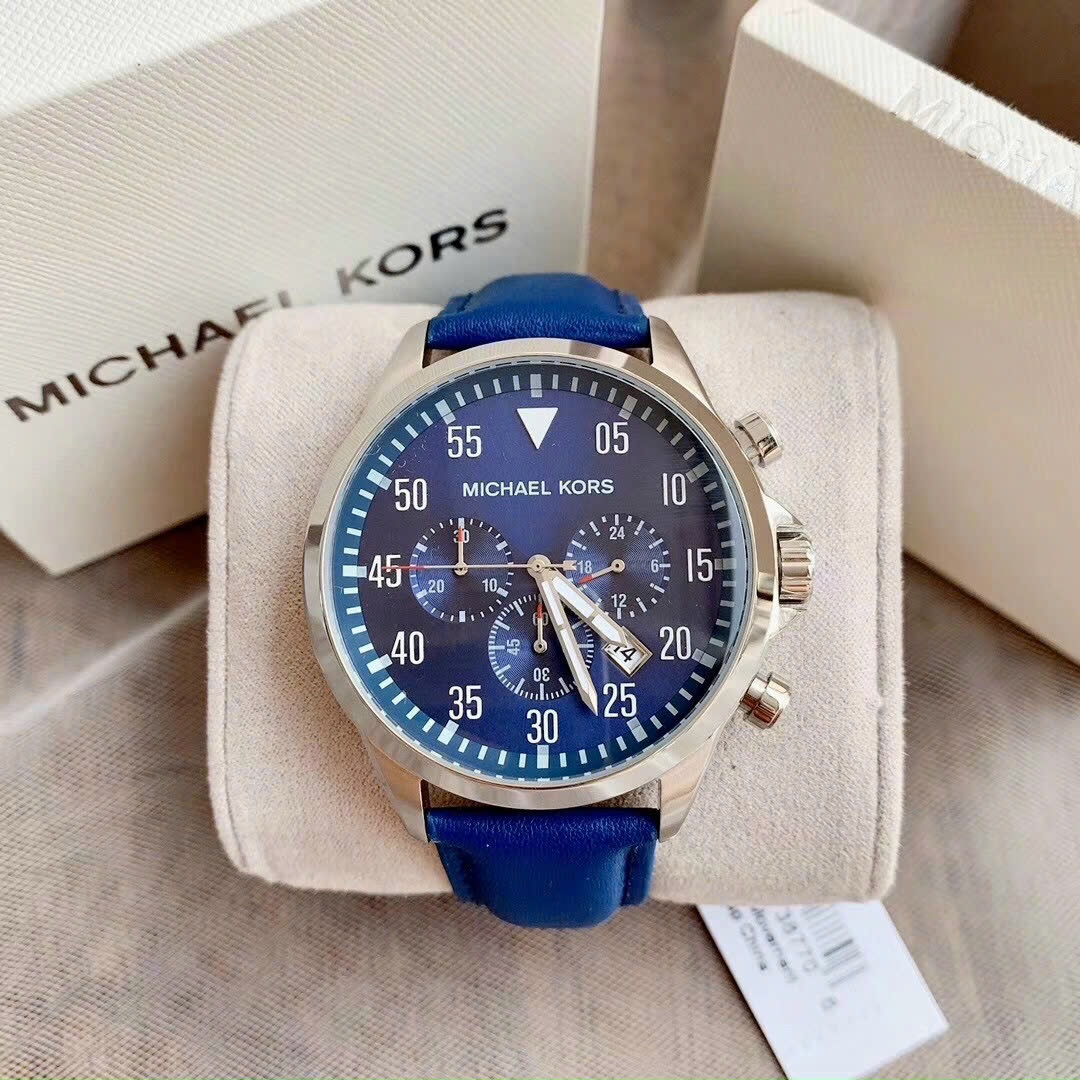 Đồng Hồ Michael Kors Gage Leather |Nam Giới |Mặt Xanh |Dây Da Xanh Dương |Máy Pin (Quartz) |Size 45mm |donghogiatot.vn
