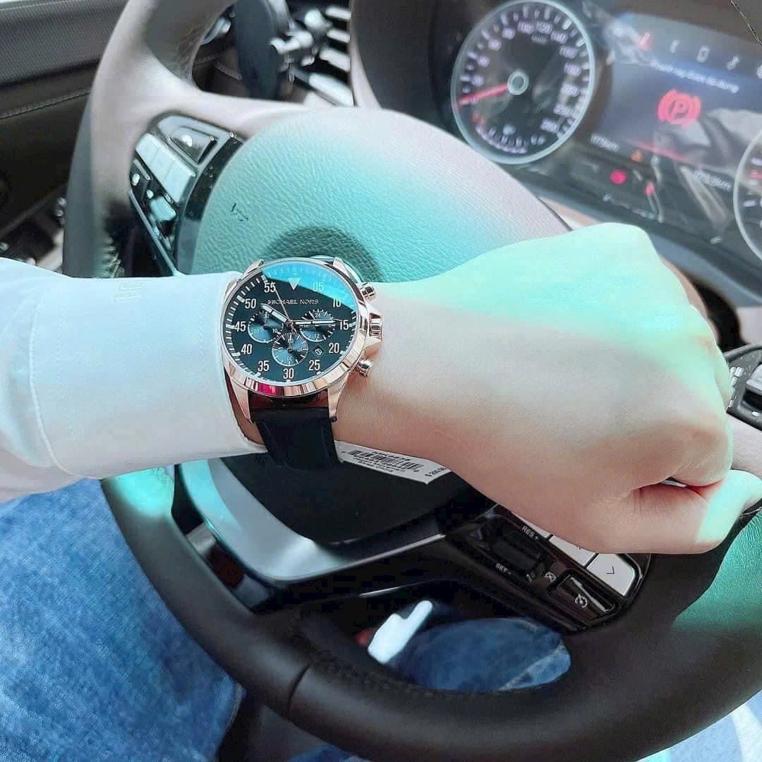 Đồng Hồ Michael Kors Gage Leather |Nam Giới |Rose Gold |Dây Da Đen |Máy Pin (Quartz) |Size 45mm |donghogiatot.vn