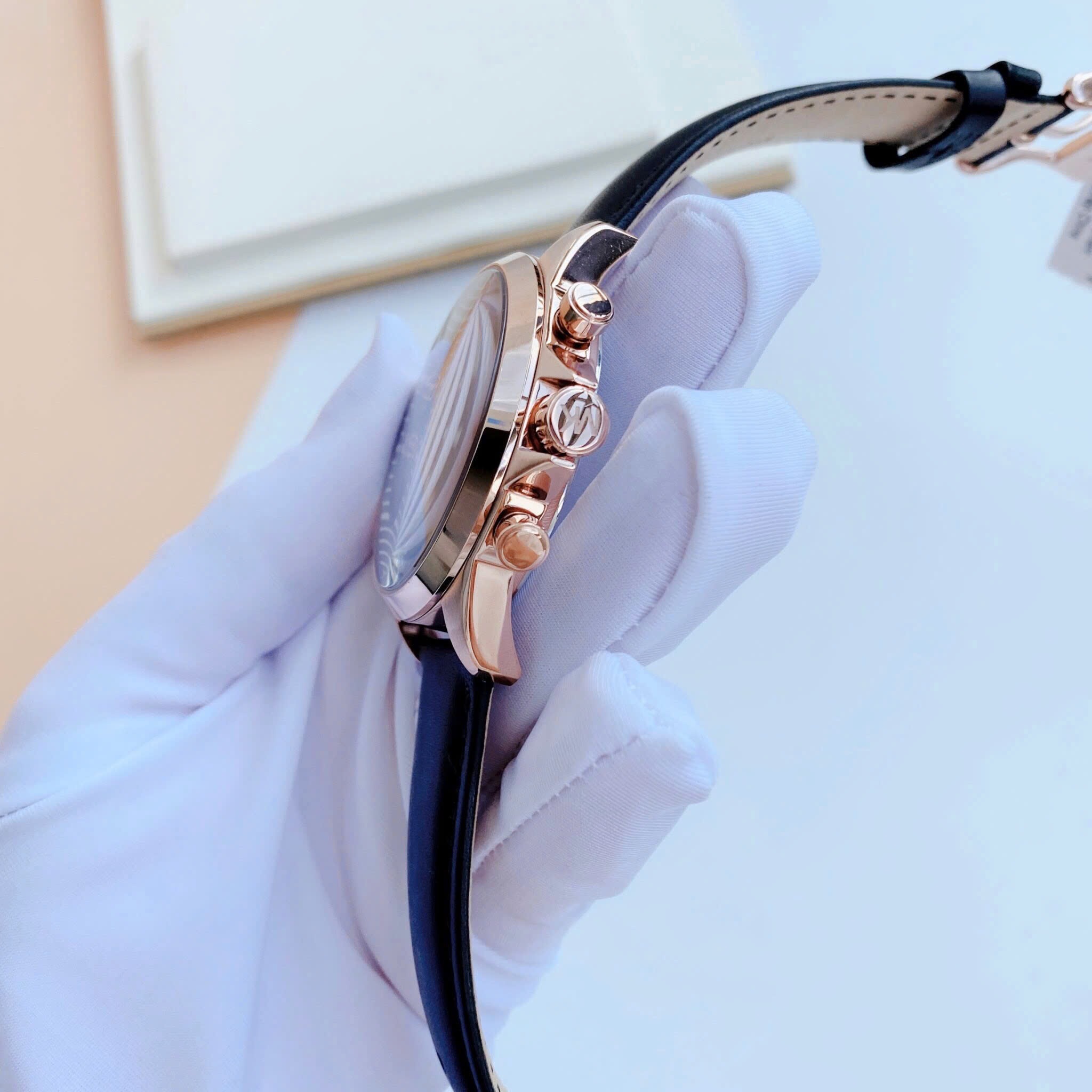 Đồng Hồ Michael Kors Gage Leather |Nam Giới |Rose Gold |Dây Da Đen |Máy Pin (Quartz) |Size 45mm |donghogiatot.vn