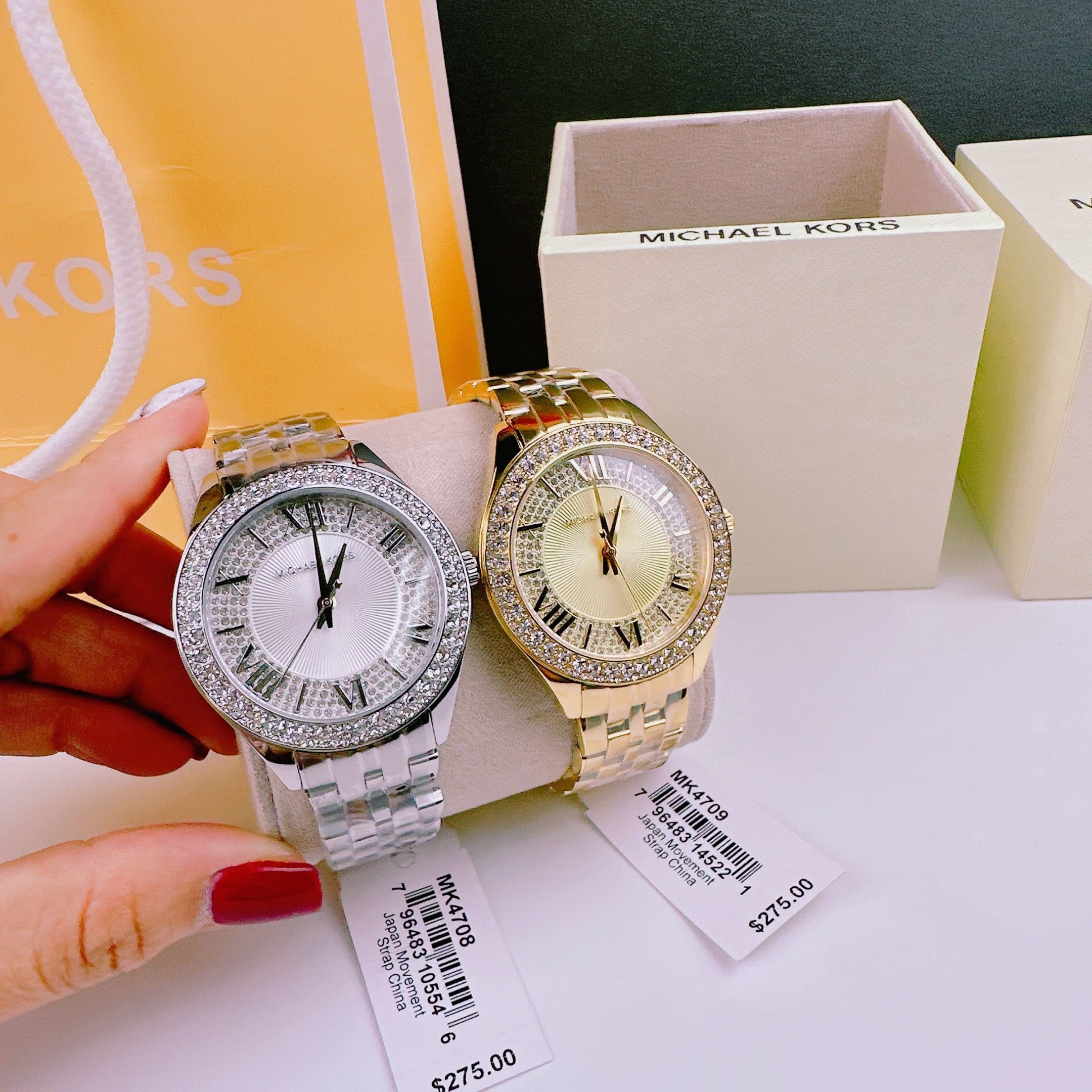 Đồng Hồ Michael Kors Harlowe |Nữ Giới |Vàng Gold |Đính Đá |Dây Kim Loại |Máy Pin (Quartz) |Size 38mm |donghogiatot.vn