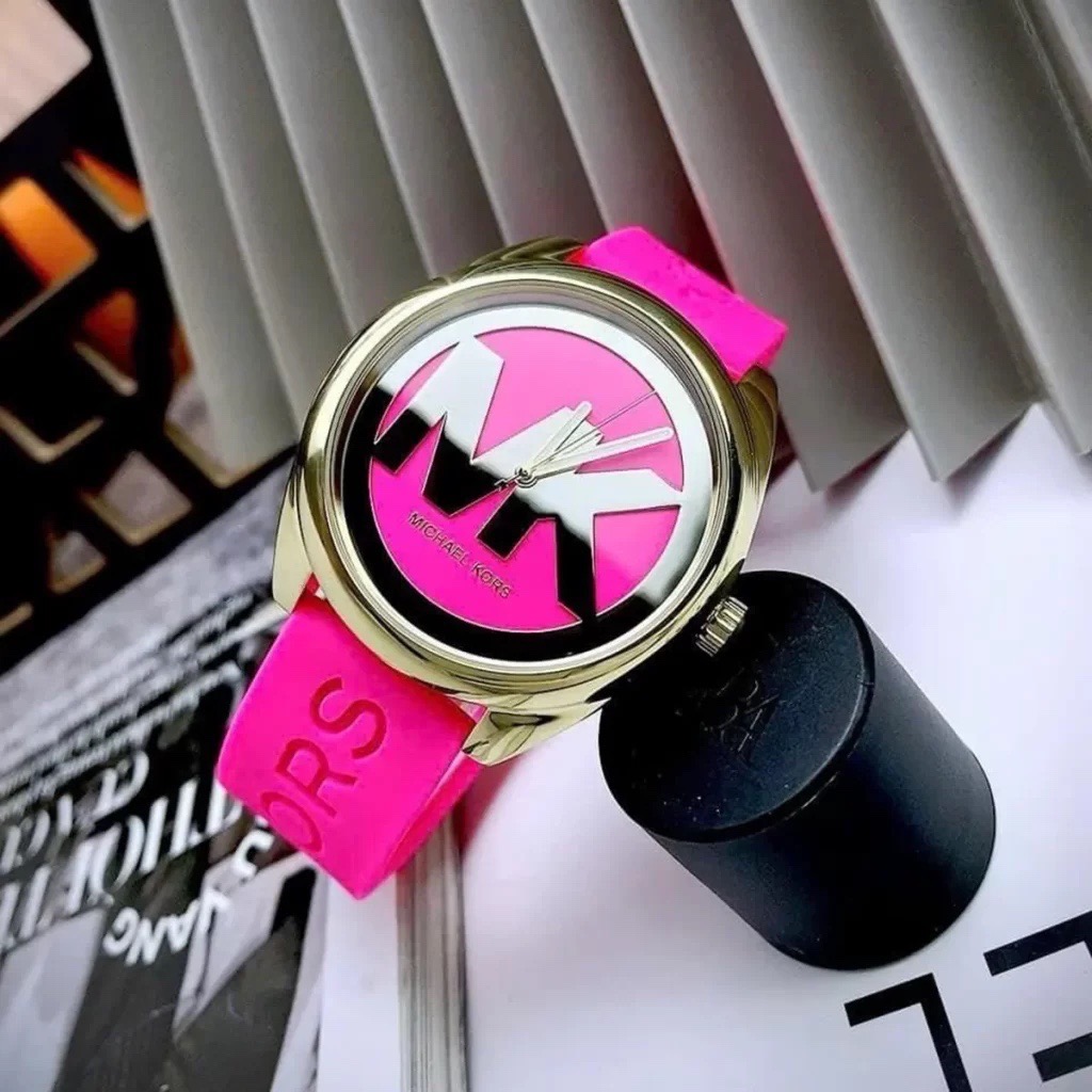 Đồng Hồ Michael Kors Janelle |Nữ Giới |Vàng Gold |Dây Silicone Hồng |Máy Pin (Quartz) |Size 40mm |donghogiatot.vn