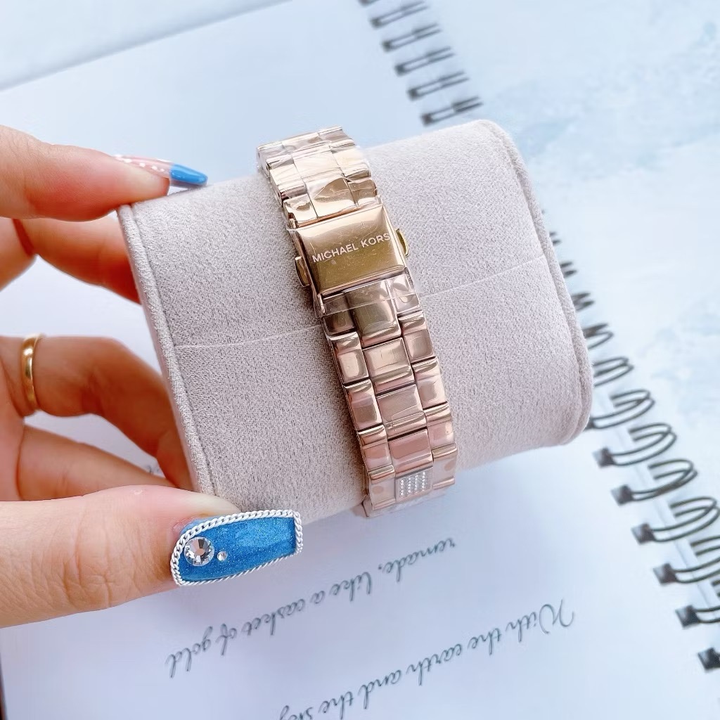 Đồng Hồ Michael Kors Jaryn |Nữ Giới |Mặt In Hoa |Dây Kim Loại Rose Gold |Máy Pin (Quartz) |Size 38mm |donghogiatot.vn