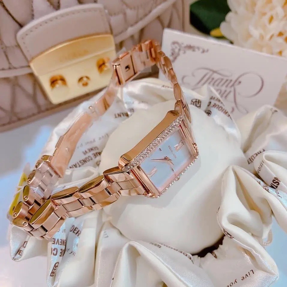 Đồng Hồ Michael Kors Lake |Nữ Giới |Mặt Chữ Nhật |Dây Kim Loại Rose Gold |Máy Pin (Quartz) |Size 24x30mm |donghogiatot.vn