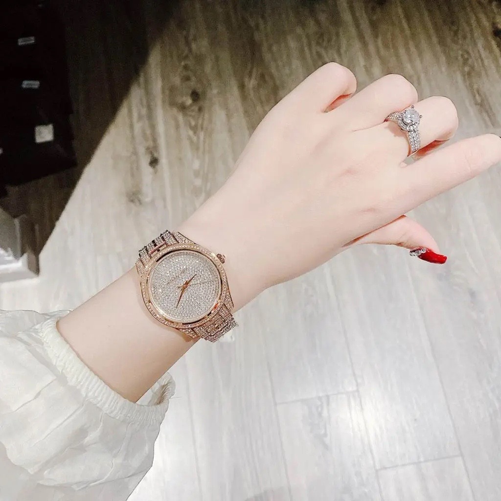 Đồng Hồ Michael Kors Lauryn |Nữ Giới |Full Đá |Dây Kim Loại Rose Gold |Máy Pin (Quartz) |Size 38mm |donghogiatot.vn