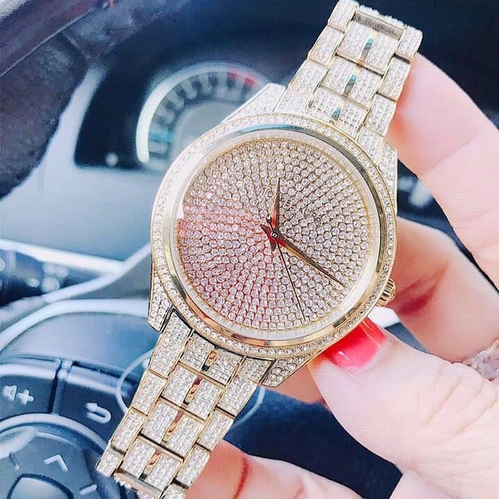 Đồng Hồ Michael Kors Lauryn |Nữ Giới |Full Đá |Dây Kim Loại Vàng Gold |Máy Pin (Quartz) |Size 38mm |donghogiatot.vn