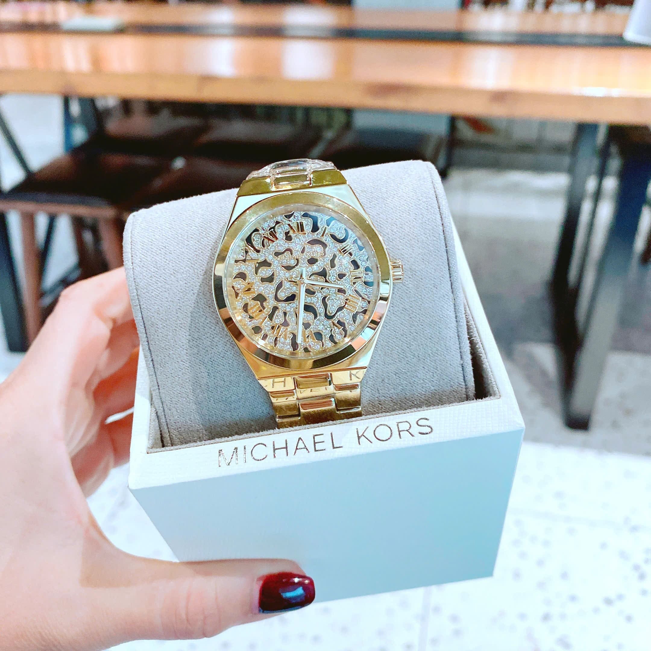 Đồng Hồ Micheal Kors Lennox Animal |Nữ Giới |Mặt Đinh Đá |Dây Kim Loại Vàng Gold |Máy Pin (Quartz) |Size 37mm |donghogiatot.vn