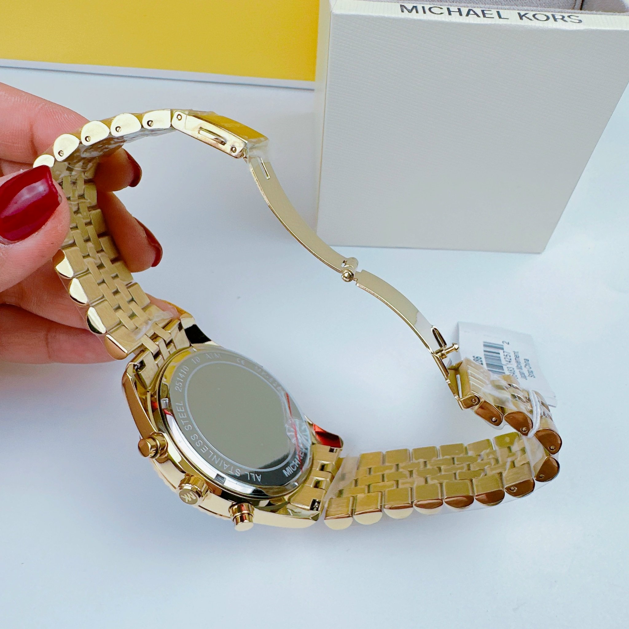 Đồng Hồ Michael Kors Lexington |Nam Giới |Mặt Đen |Dây Kim Loại Vàng Gold |Máy Pin (Quartz) |Size 45mm |donghogiatot.vn