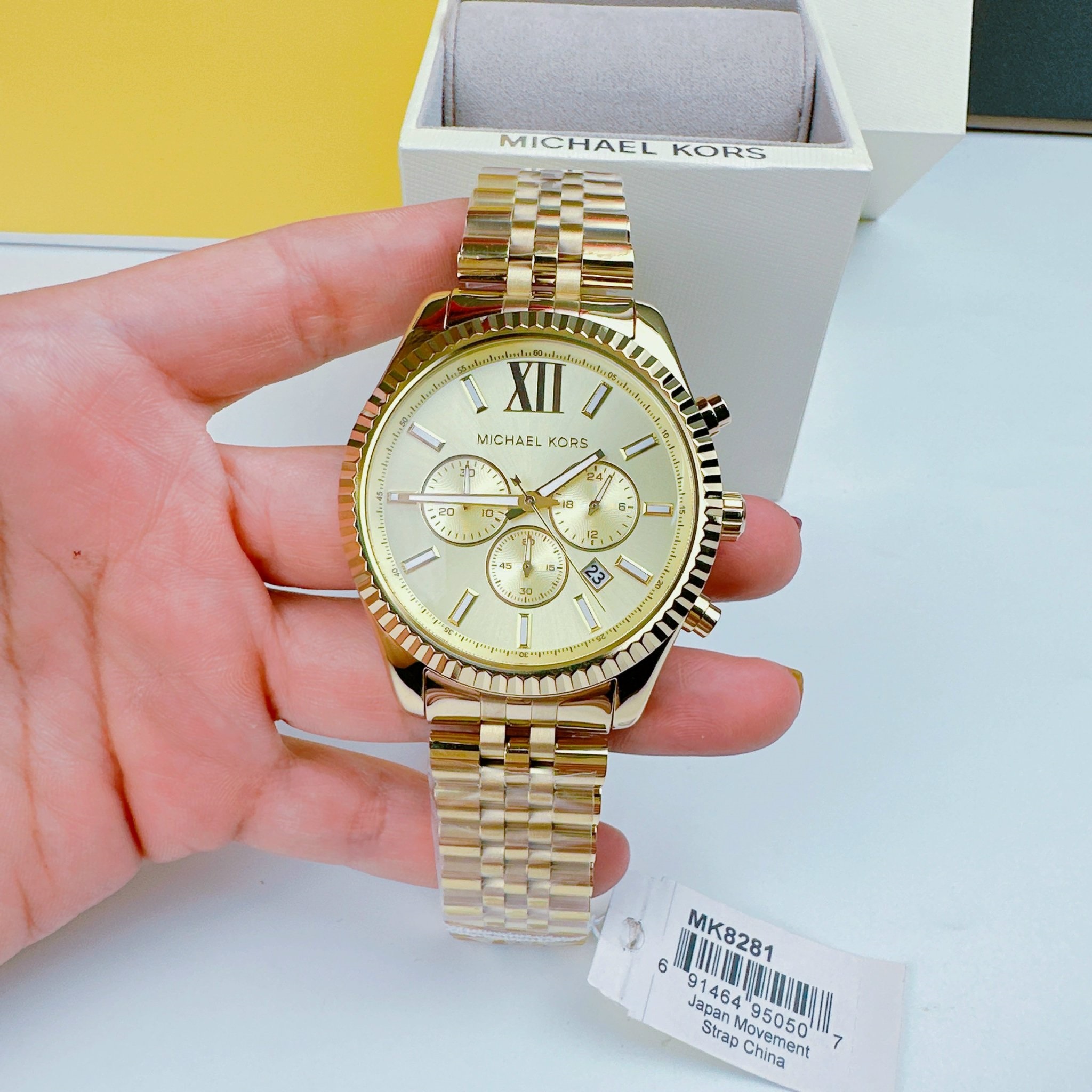 Đồng Hồ Michael Kors Lexington |Nam Giới |Mặt Tròn |Dây Kim Loại Vàng Gold |Máy Pin (Quartz) |Size 45mm |donghogiatot.vn