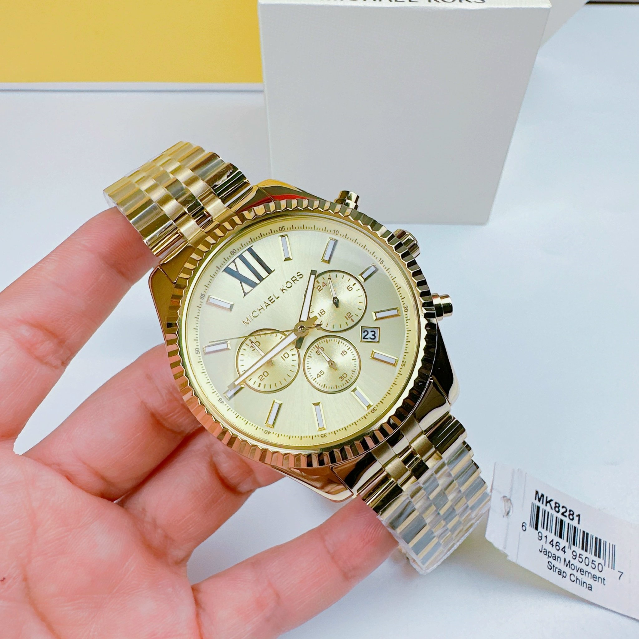 Đồng Hồ Michael Kors Lexington |Nam Giới |Mặt Tròn |Dây Kim Loại Vàng Gold |Máy Pin (Quartz) |Size 45mm |donghogiatot.vn