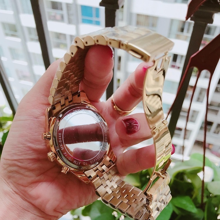 Đồng Hồ Michael Kors Lexington |Nam Giới |Mặt Xanh Lá |Dây Kim Loại Vàng Gold |Máy Pin (Quartz) |Size 45mm |donghogiatot.vn