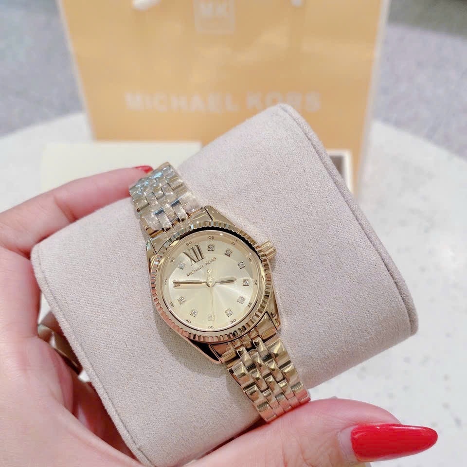 Đồng Hồ Michael Kors Lexington |Nữ Giới |Vàng Gold |Dây Kim Loại |Máy Pin (Quartz) |Size 26mm |donghogiatot.vn