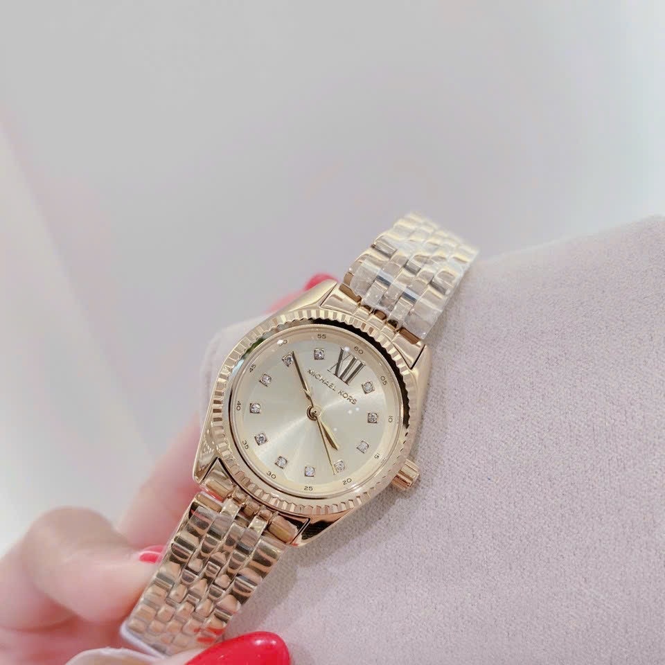 Đồng Hồ Michael Kors Lexington |Nữ Giới |Vàng Gold |Dây Kim Loại |Máy Pin (Quartz) |Size 26mm |donghogiatot.vn