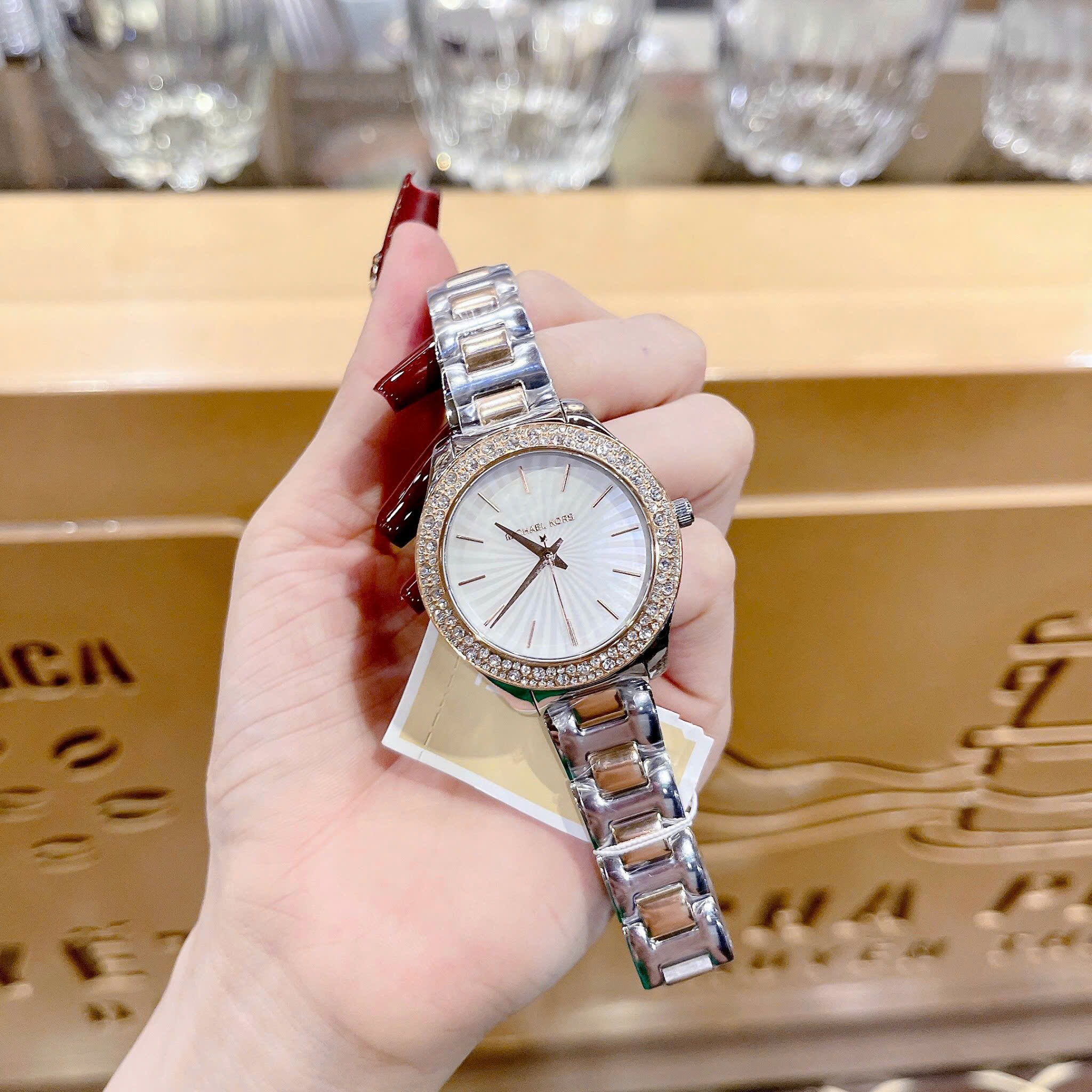 Đồng Hồ Michael Kors Liliane |Nữ Giới |Đính Đá |Dây Kim Loại Demi Rose |Máy Pin (Quartz) |Size 36mm |donghogiatot.vn