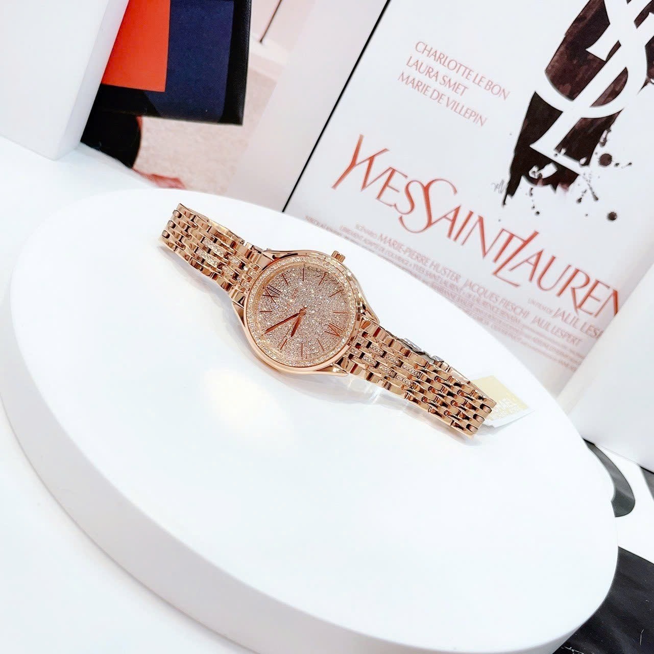 Đồng Hồ Michael Kors Mindy |Nữ Giới |Mặt Full Đá |Rose Gold |Dây Kim Loại |Máy Pin (Quartz) |Size 36mm |donghogiatot.vn