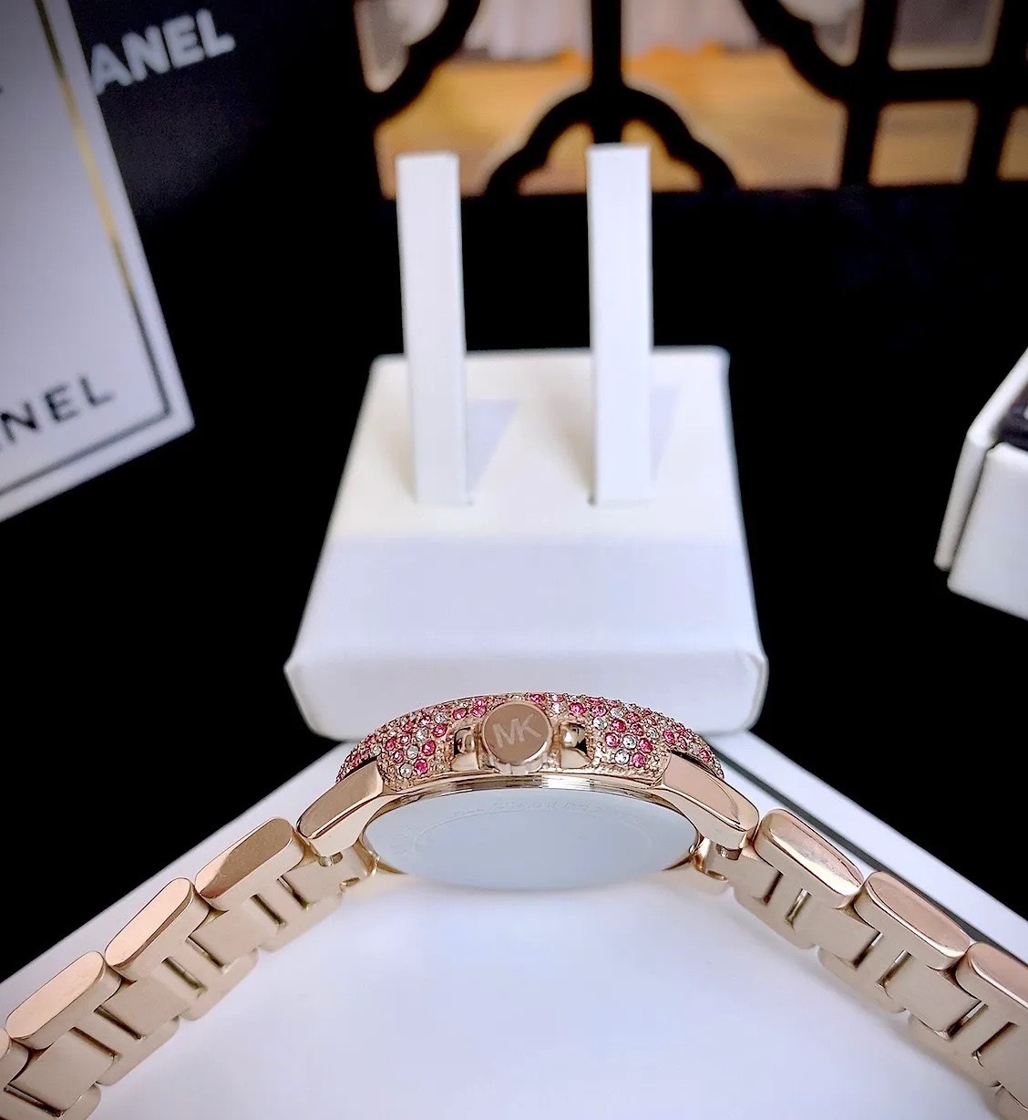 Đồng Hồ Michael Kors Mini Camille |Nữ Giới |Rose Gold |Đính Đá |Dây Kim Loại |Máy Pin (Quartz) |Size 33mm |donghogiatot.vn