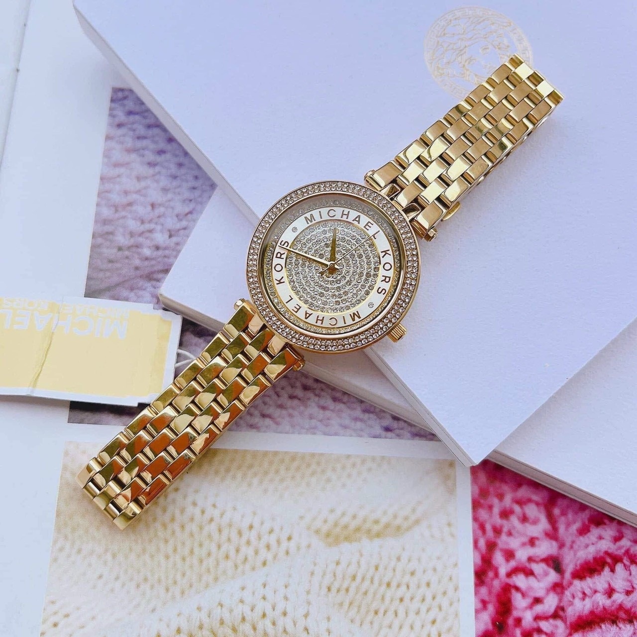 Đồng Hồ Michael Kors Mini Darci |Nữ Giới |Vàng Gold |Dây Kim Loại |Máy Pin (Quartz) |Size 33mm |donghogiatot.vn