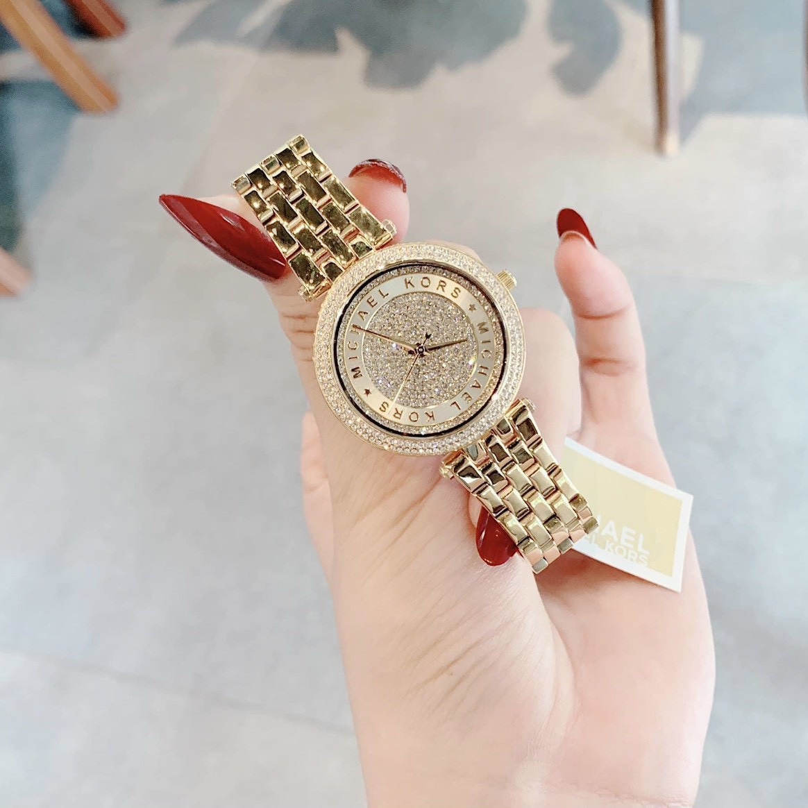 Đồng Hồ Michael Kors Mini Darci |Nữ Giới |Vàng Gold |Dây Kim Loại |Máy Pin (Quartz) |Size 33mm |donghogiatot.vn