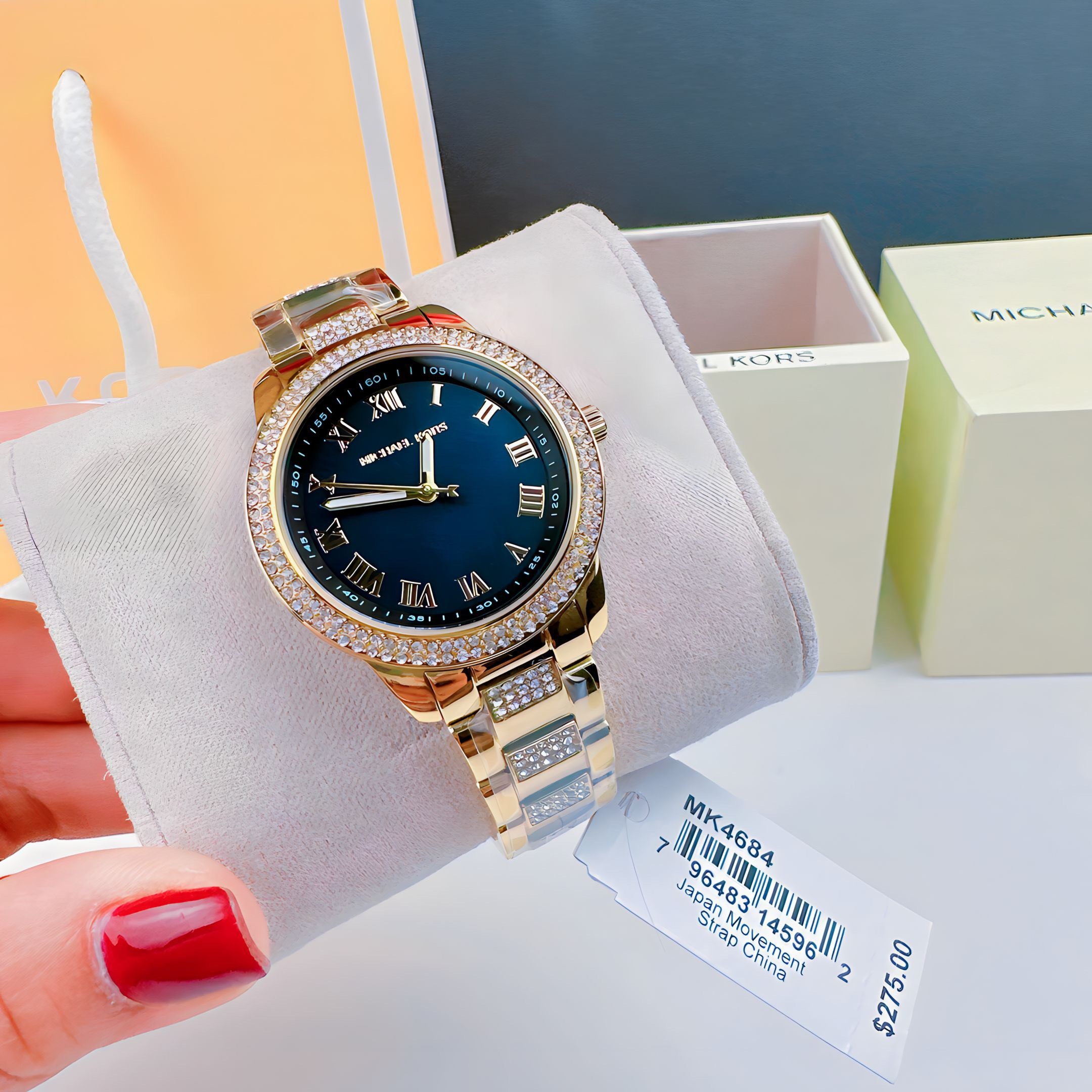 Đồng Hồ Michael Kors Outlet Tibby |Nữ Giới |Vàng Gold |Mặt Đen |Dây Kim Loại |Máy Pin (Quartz) |Size 34mm |donghogiatot.vn