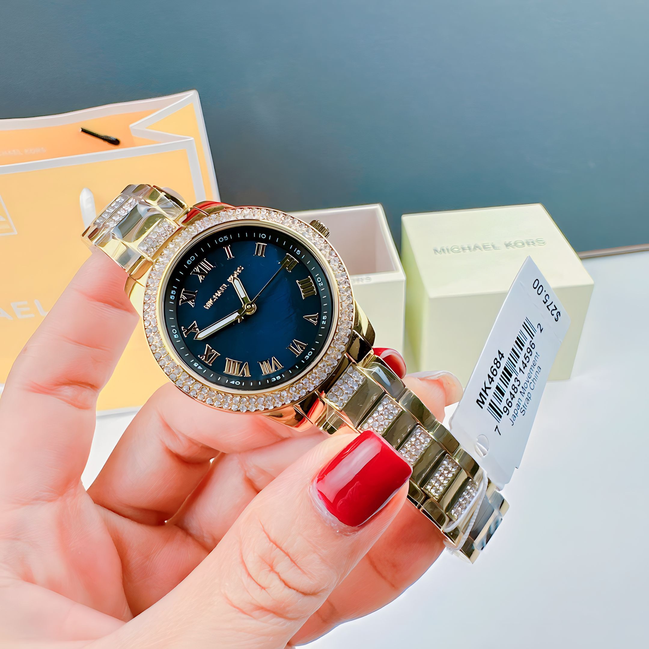 Đồng Hồ Michael Kors Outlet Tibby |Nữ Giới |Vàng Gold |Mặt Đen |Dây Kim Loại |Máy Pin (Quartz) |Size 34mm |donghogiatot.vn