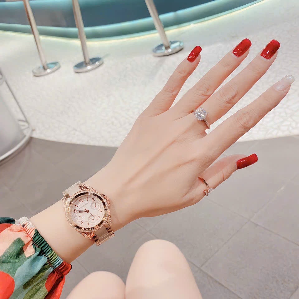 Đồng Hồ Michael Kors Parker Mini Blair |Nữ Giới |Dây Kim Loại Mix Acetate Hồng |Máy Pin (Quartz) |Size 33mm |donghogiatot.vn