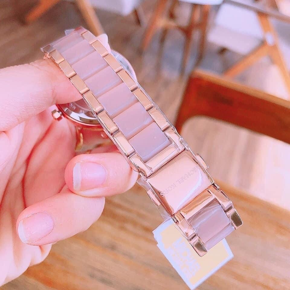 Đồng Hồ Michael Kors Parker Mini |Nữ Giới |Dây Kim Loại Mix Acetate Hồng |Máy Pin (Quartz) |Size 33mm |donghogiatot.vn