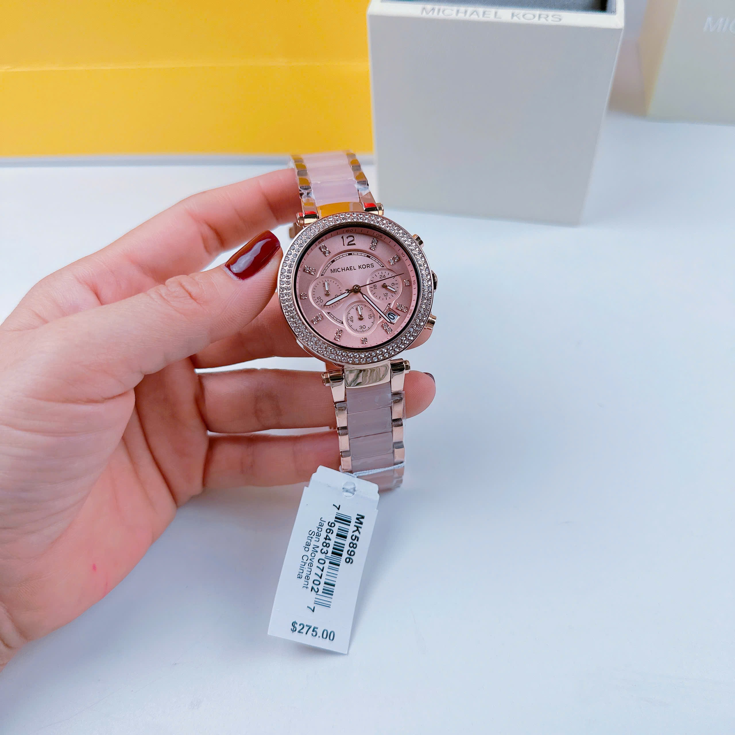 Đồng Hồ Michael Kors Parker |Nữ Giới |Mặt Màu Hồng |Dây Kim Loại Rose Gold Mix Acetate |Máy Pin (Quartz) |Size 38mm |donghogiatot.vn