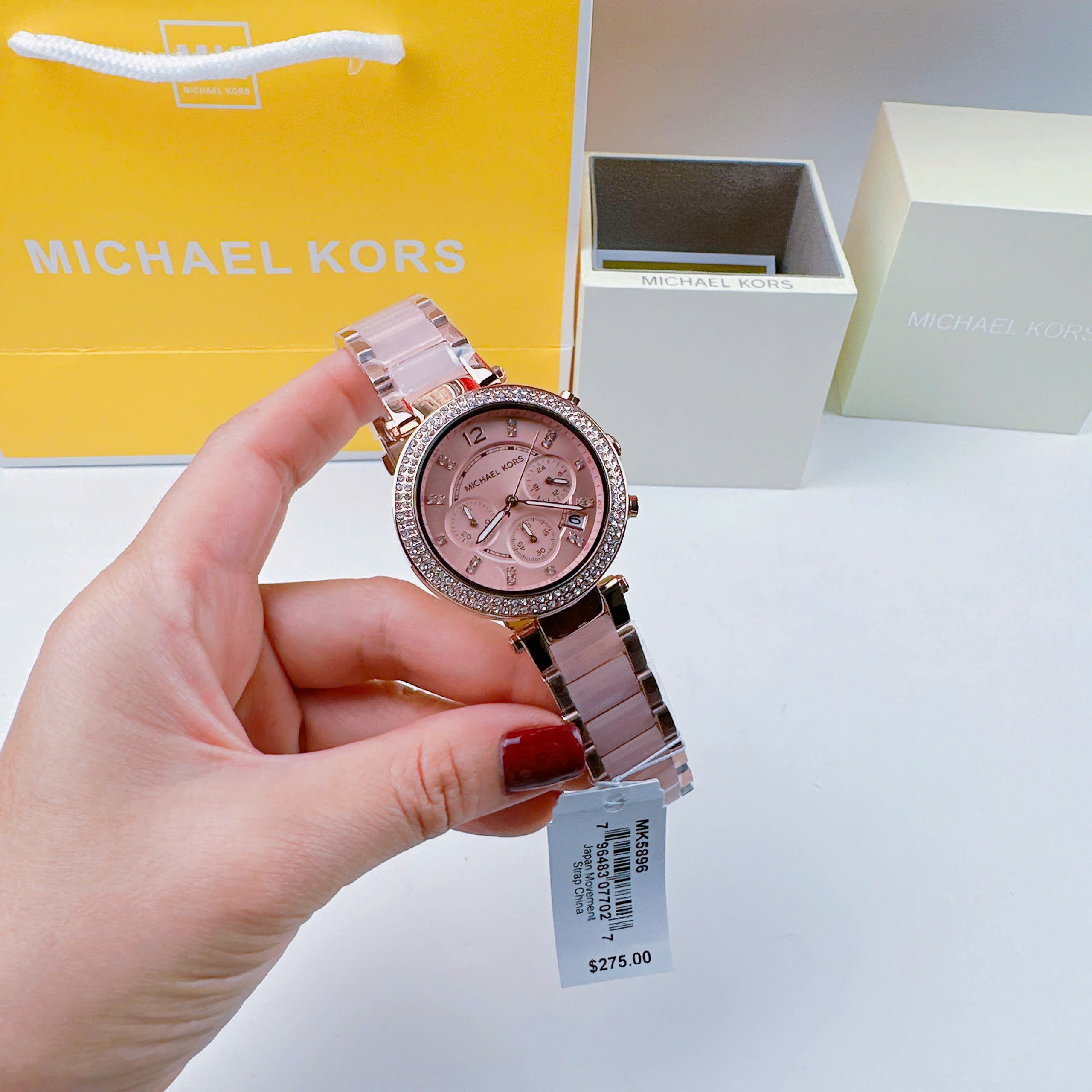 Đồng Hồ Michael Kors Parker |Nữ Giới |Mặt Màu Hồng |Dây Kim Loại Rose Gold Mix Acetate |Máy Pin (Quartz) |Size 38mm |donghogiatot.vn
