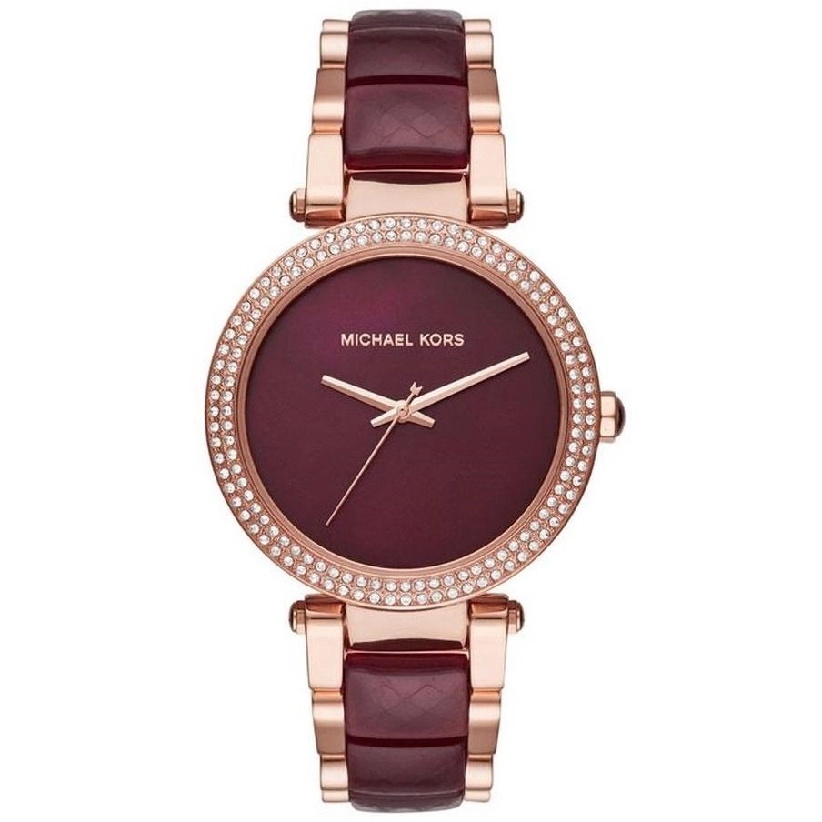 Đồng Hồ Michael Kors Parker |Nữ Giới |Rose Gold |Dây Kim Loại Mix Acetate Đỏ |Máy Pin (Quartz) |Size 39mm |donghogiatot.vn