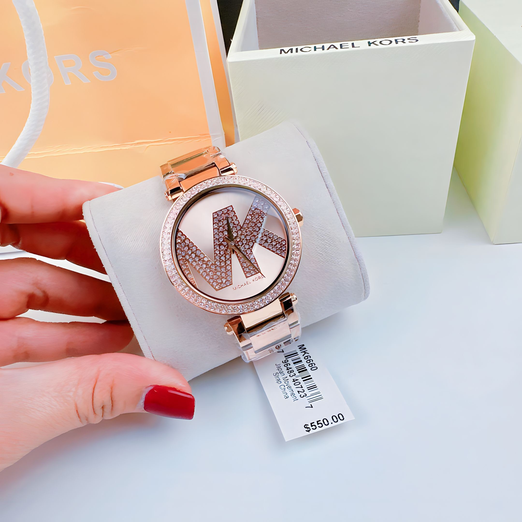 Đồng Hồ Michael Kors Parker |Nữ Giới |Rose Gold |Đính Đá |Dây Kim Loại |Máy Pin (Quartz) |Size 39mm |donghogiatot.vn