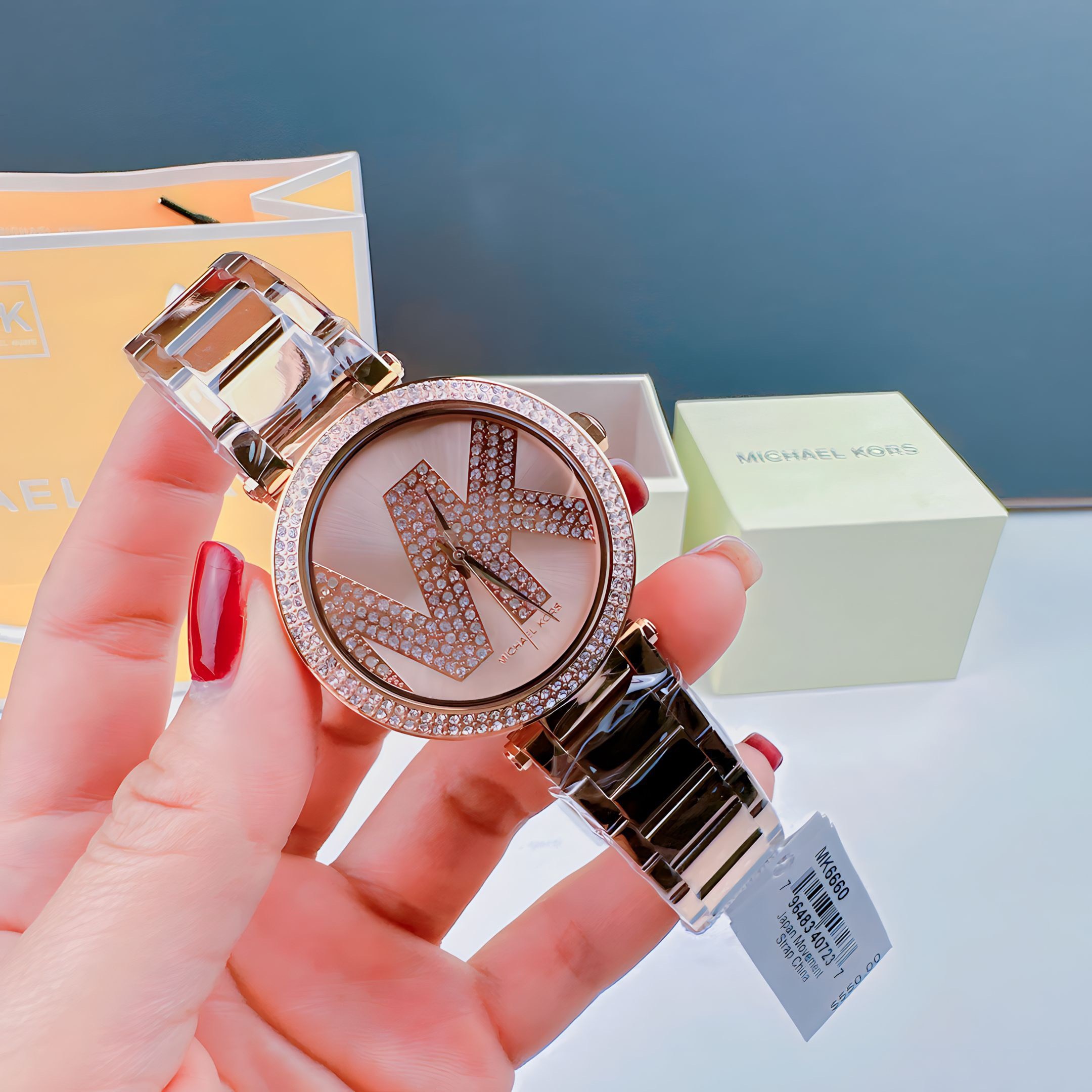 Đồng Hồ Michael Kors Parker |Nữ Giới |Rose Gold |Đính Đá |Dây Kim Loại |Máy Pin (Quartz) |Size 39mm |donghogiatot.vn