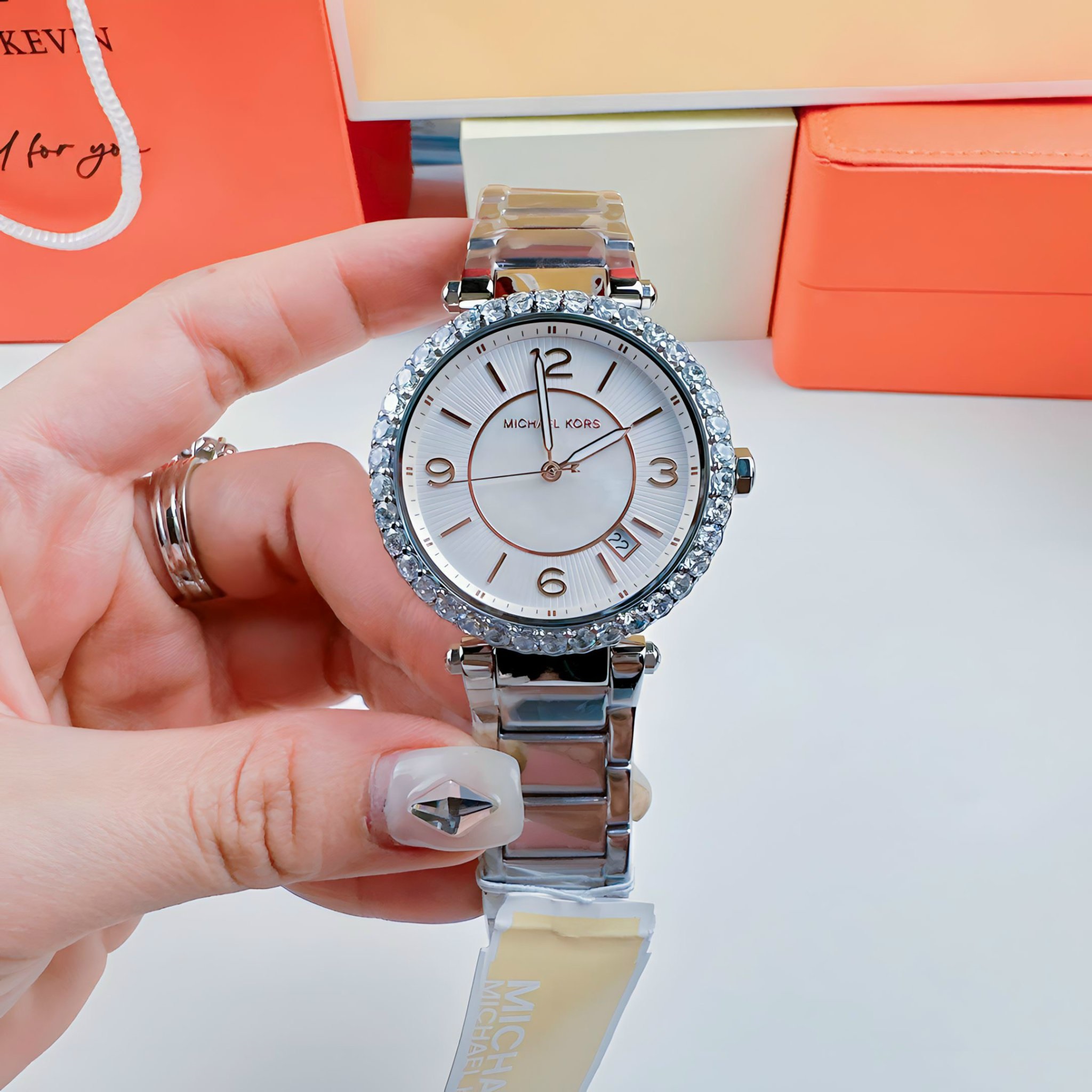 Đồng Hồ Michael Kors Parker |Nữ Giới |Trắng Silver |Dây Kim Loại |Máy Pin (Quartz) |Size 38mm |donghogiatot.vn