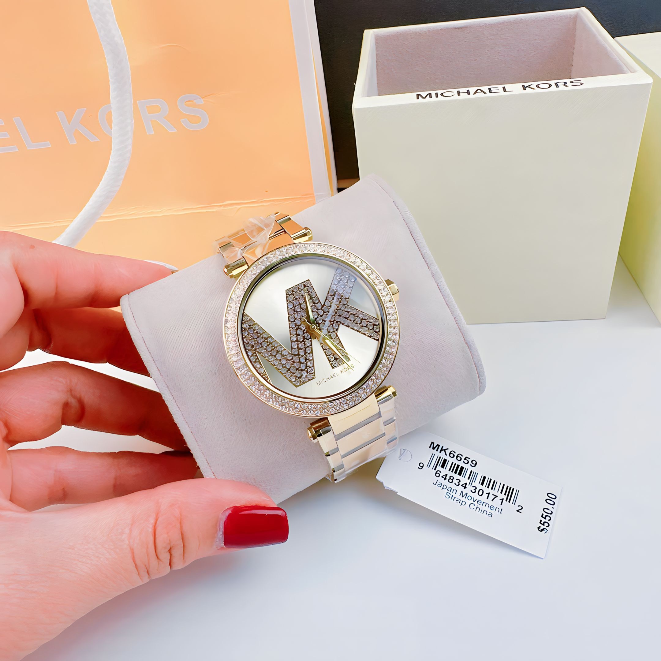 Đồng Hồ Michael Kors Parker |Nữ Giới |Vàng Gold |Đính Đá |Dây Kim Loại |Máy Pin (Quartz) |Size 39mm |donghogiatot.vn