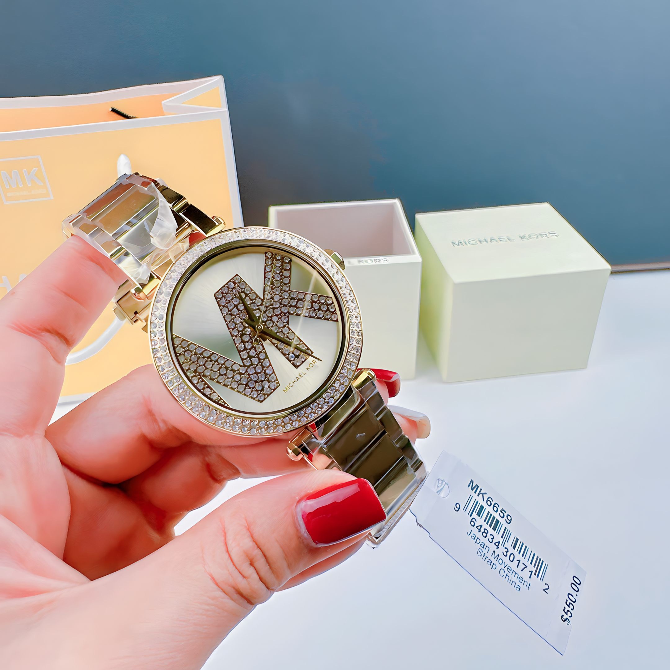 Đồng Hồ Michael Kors Parker |Nữ Giới |Vàng Gold |Đính Đá |Dây Kim Loại |Máy Pin (Quartz) |Size 39mm |donghogiatot.vn